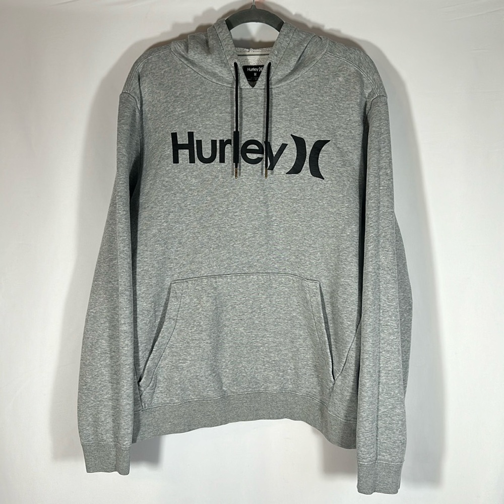 Hurley Grey Logo Pullover Sweater Hoodie